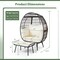 Costway 2 PCS Patio Wicker Lounge Basket Set Oversized Egg Chair with Soft Cushions